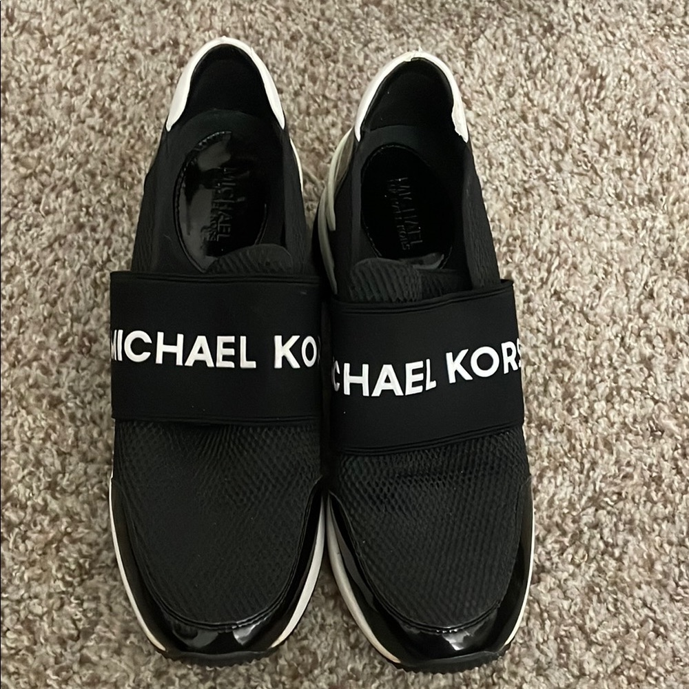 Michael Kors Black Slip-On Shoes